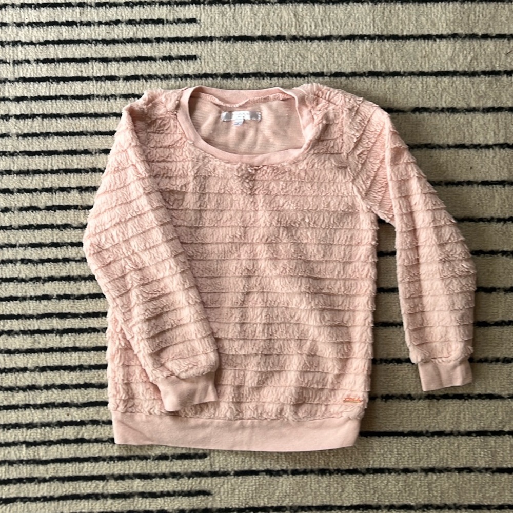 Tahari Pink fluffy sweater, size 6